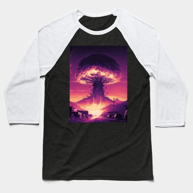 Nuclear Blast Fallout Baseball T-Shirt by Nightarcade